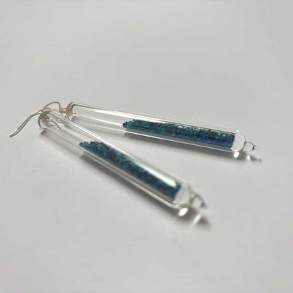 Wearing Glass | Frit Earrings | Demin