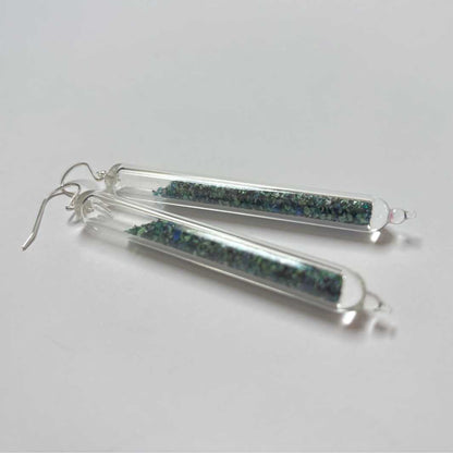 Wearing Glass | Frit Earrings | Sea Green