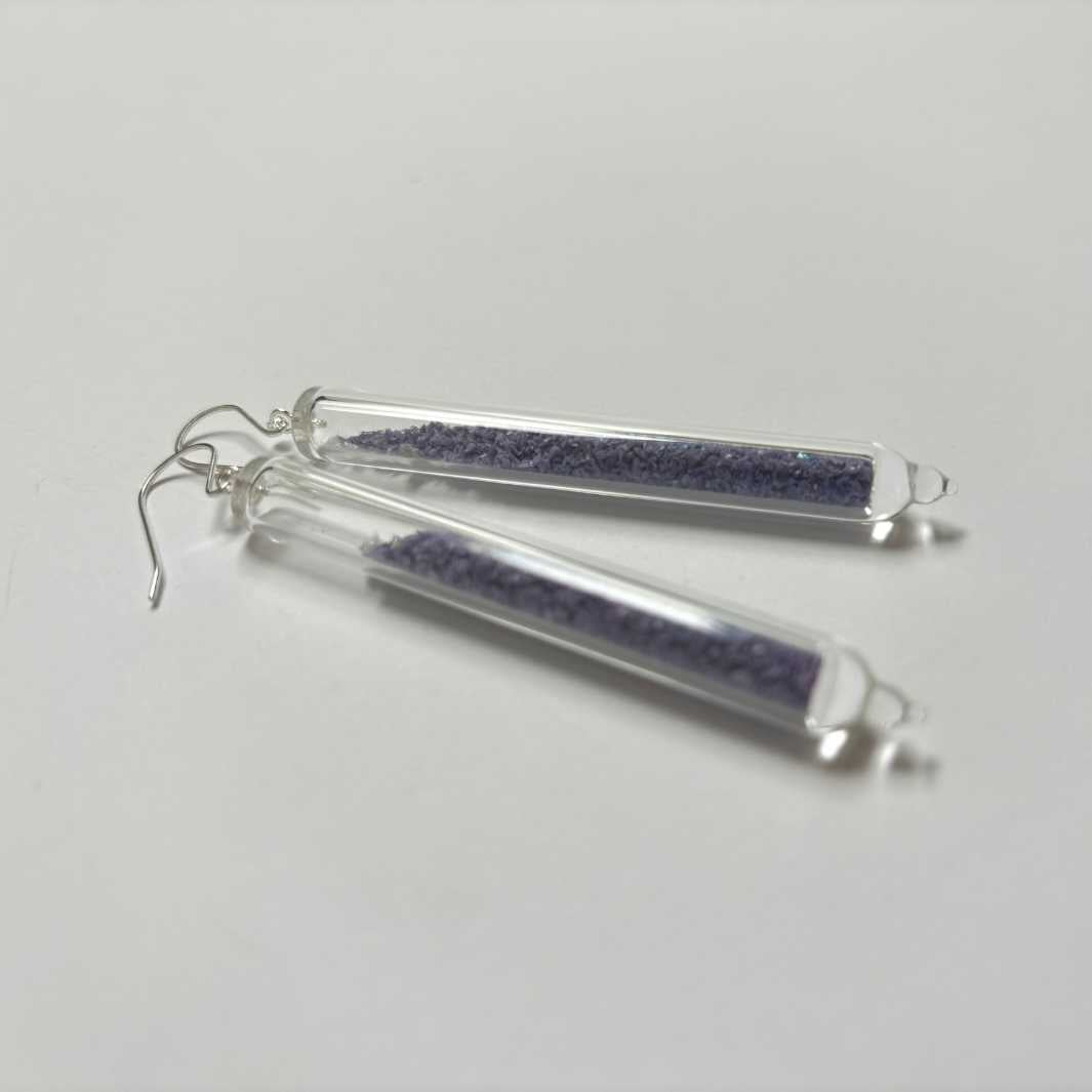 Wearing Glass | Frit Earrings | Lilac