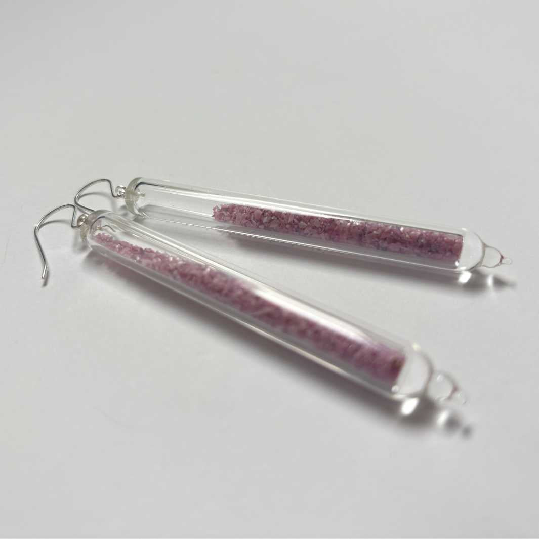 Wearing Glass | Frit Earrings | Light Pink