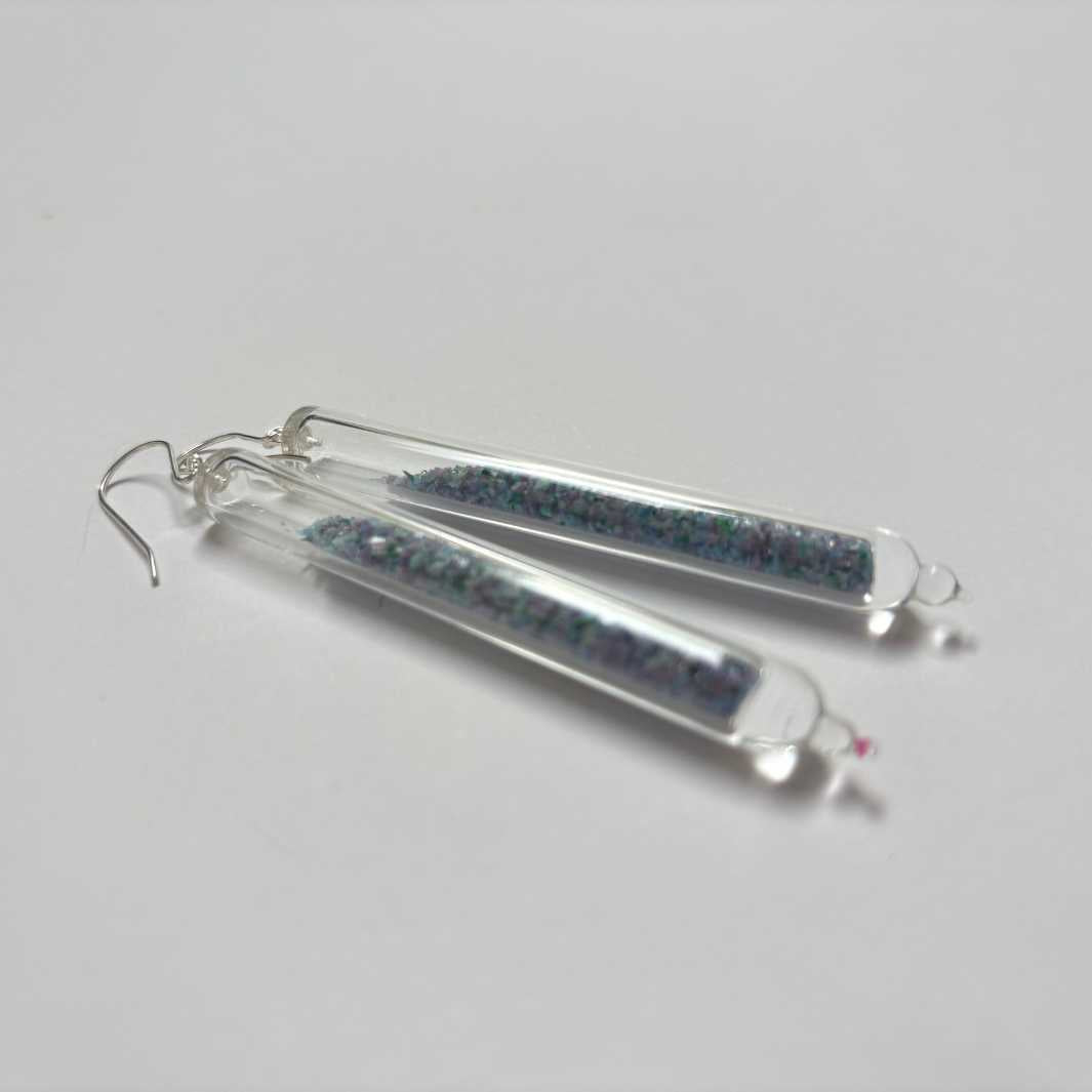 Wearing Glass | Frit Earrings | Paua