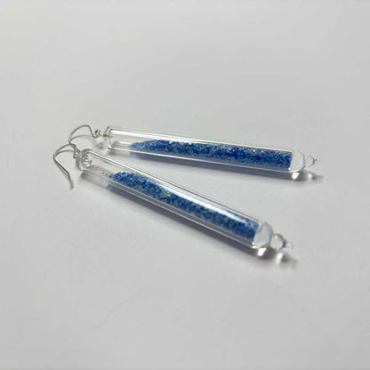 Wearing Glass | Frit Earrings | Sky Blue