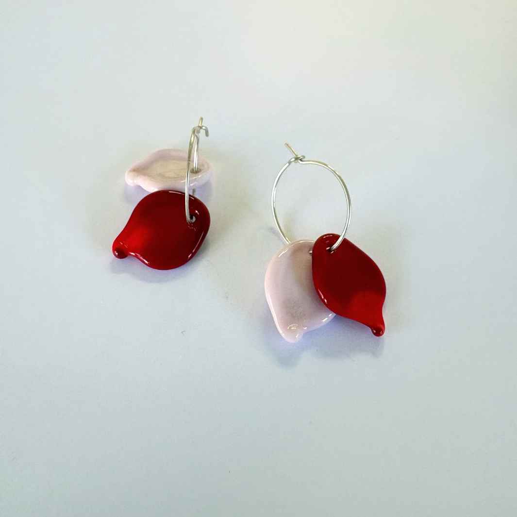 Wearing Glass | Pink Petal Hoops