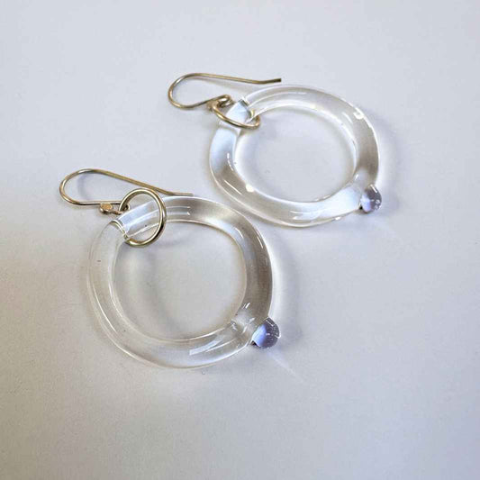 SALE: Glass Dot Earrings