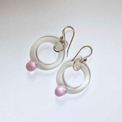 SALE: Glass Dot Earrings