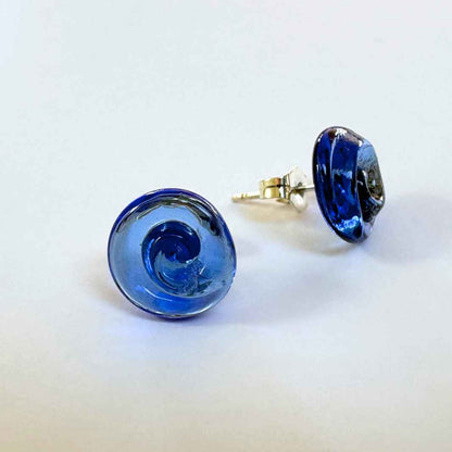 Wearing Glass | Blue Spiral Studs