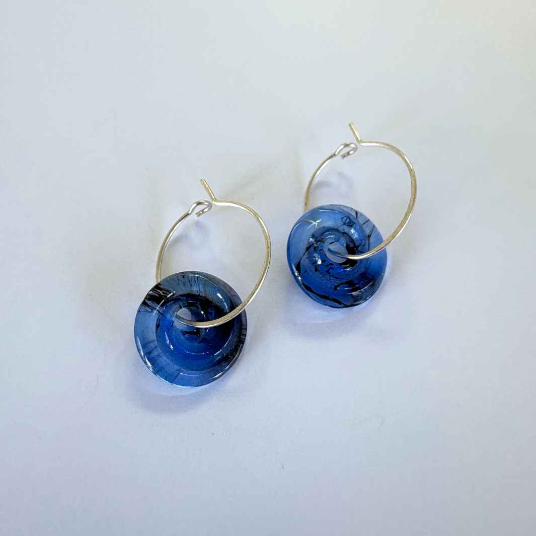 Wearing Glass | Spiral Hoops