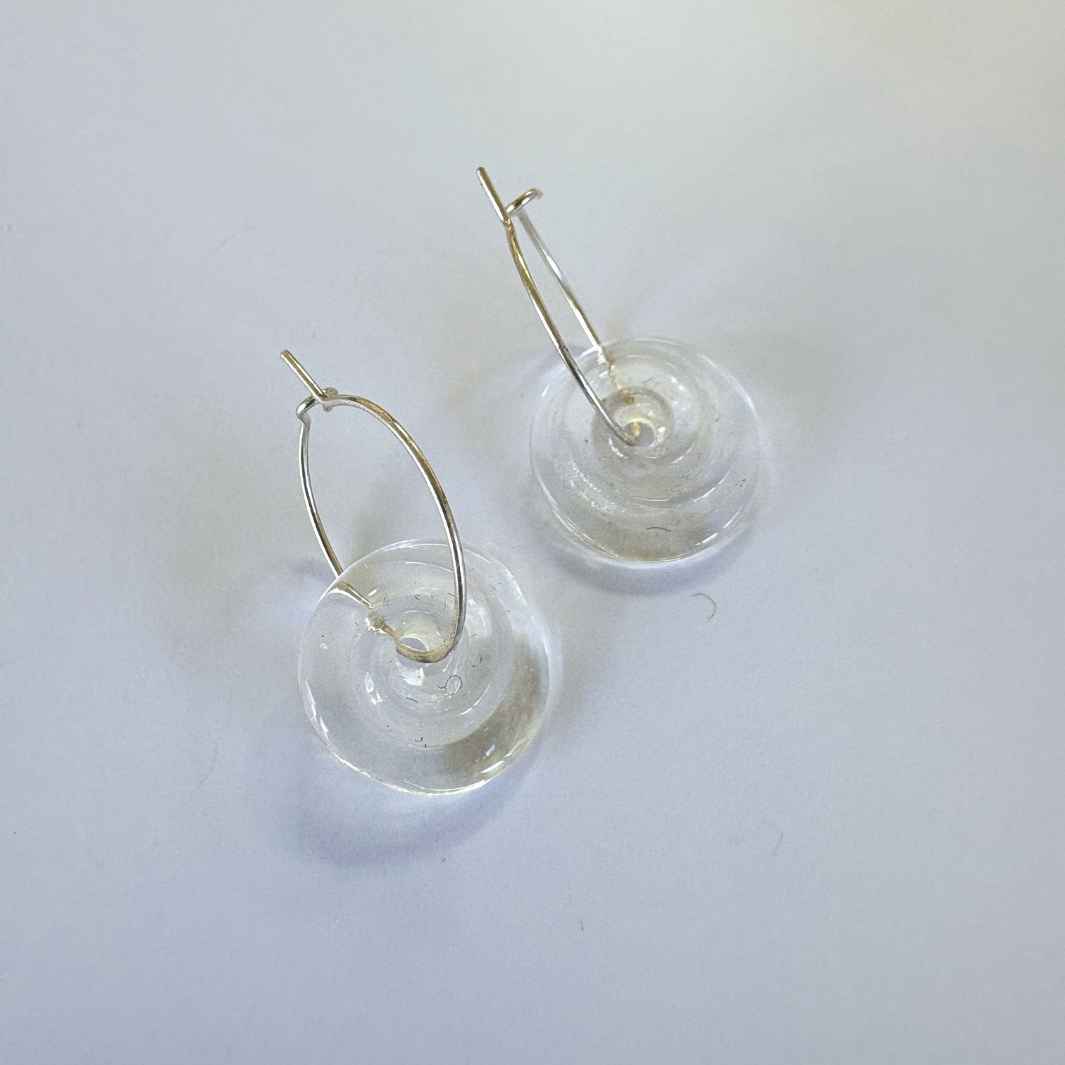 Wearing Glass | Spiral Hoops