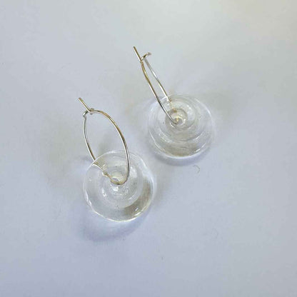 Wearing Glass | Spiral Hoops