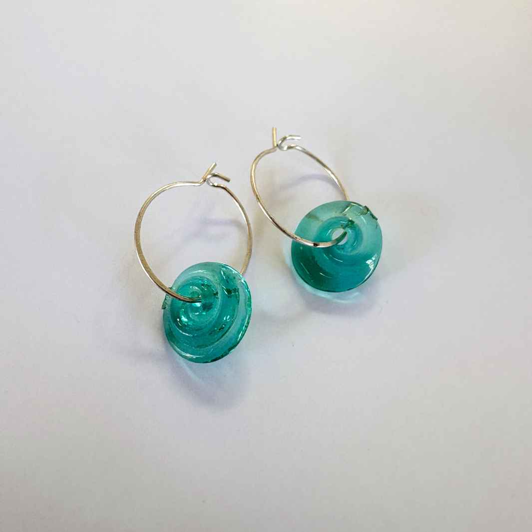 Wearing Glass | Spiral Hoops
