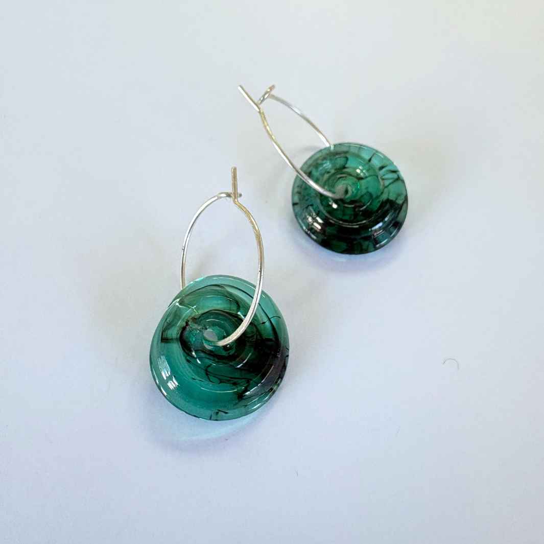 Wearing Glass | Spiral Hoops