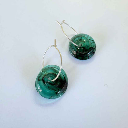 Wearing Glass | Spiral Hoops