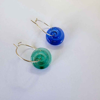 Wearing Glass | Spiral Hoops