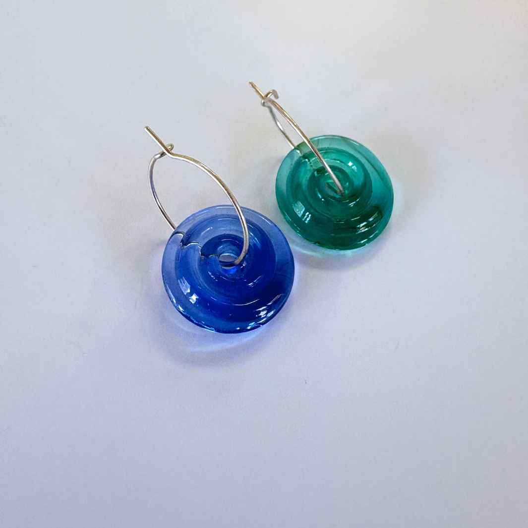 Wearing Glass | Spiral Hoops