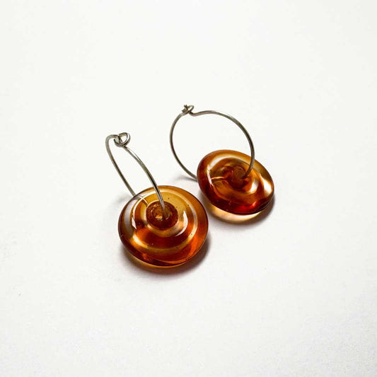 Wearing Glass | Amber Disk Hoops