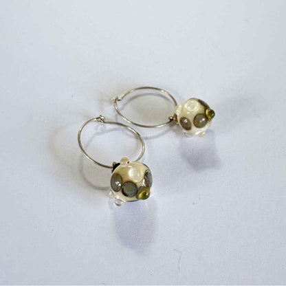 Wearing Glass | Kina Hoops | Ivory