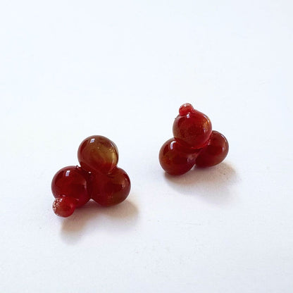 Wearing Glass | Red Molecule Studs