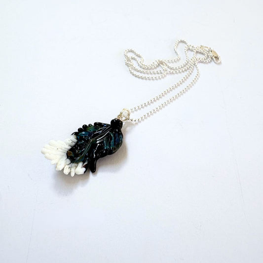 Wearing Glass | Glass Feather Pendant