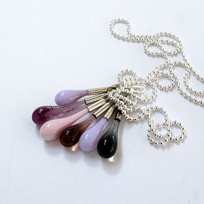 Wearing Glass | Cluster Droplet Pendant | Pink