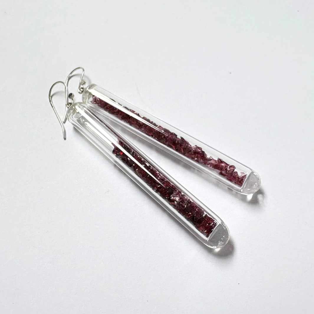 Sample Earrings - Wearing Glass