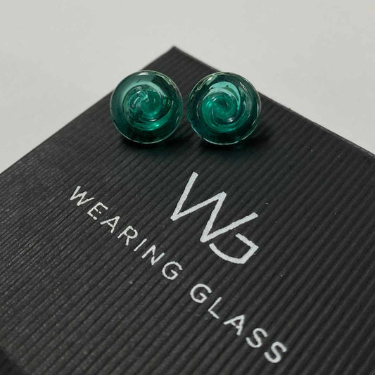 Koru Studs - Wearing Glass
