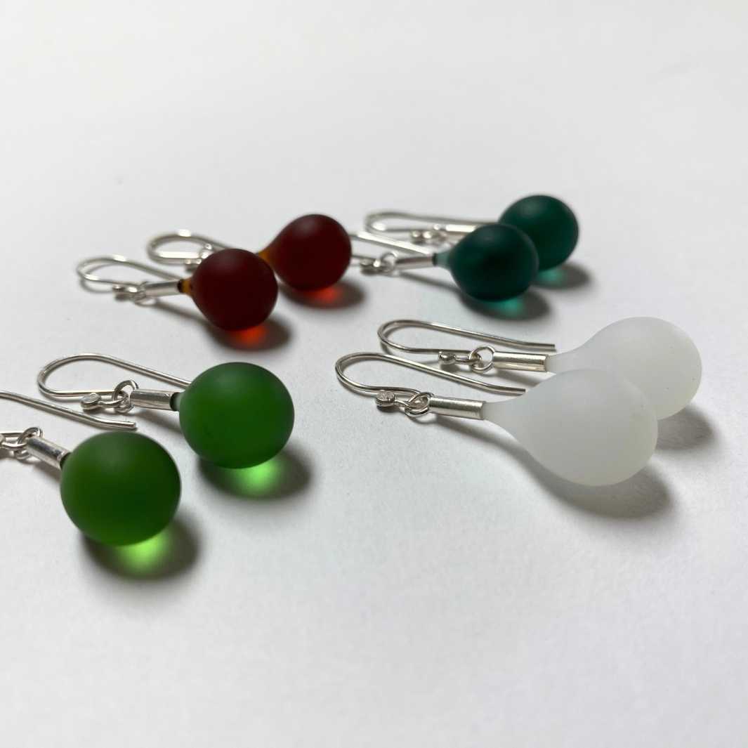 Sea Glass Droplet Earrings