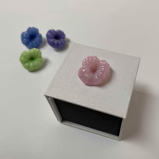 Handcrafted kisses in candy coloured glass - Wearing Glass