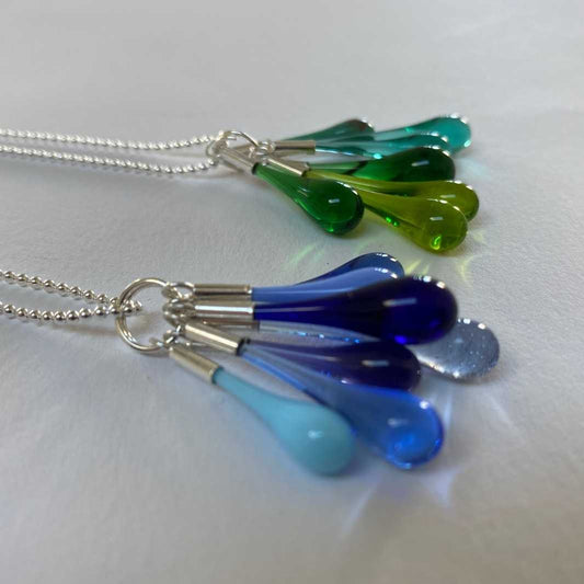 Droplet Cluster Pendant - Wearing Glass