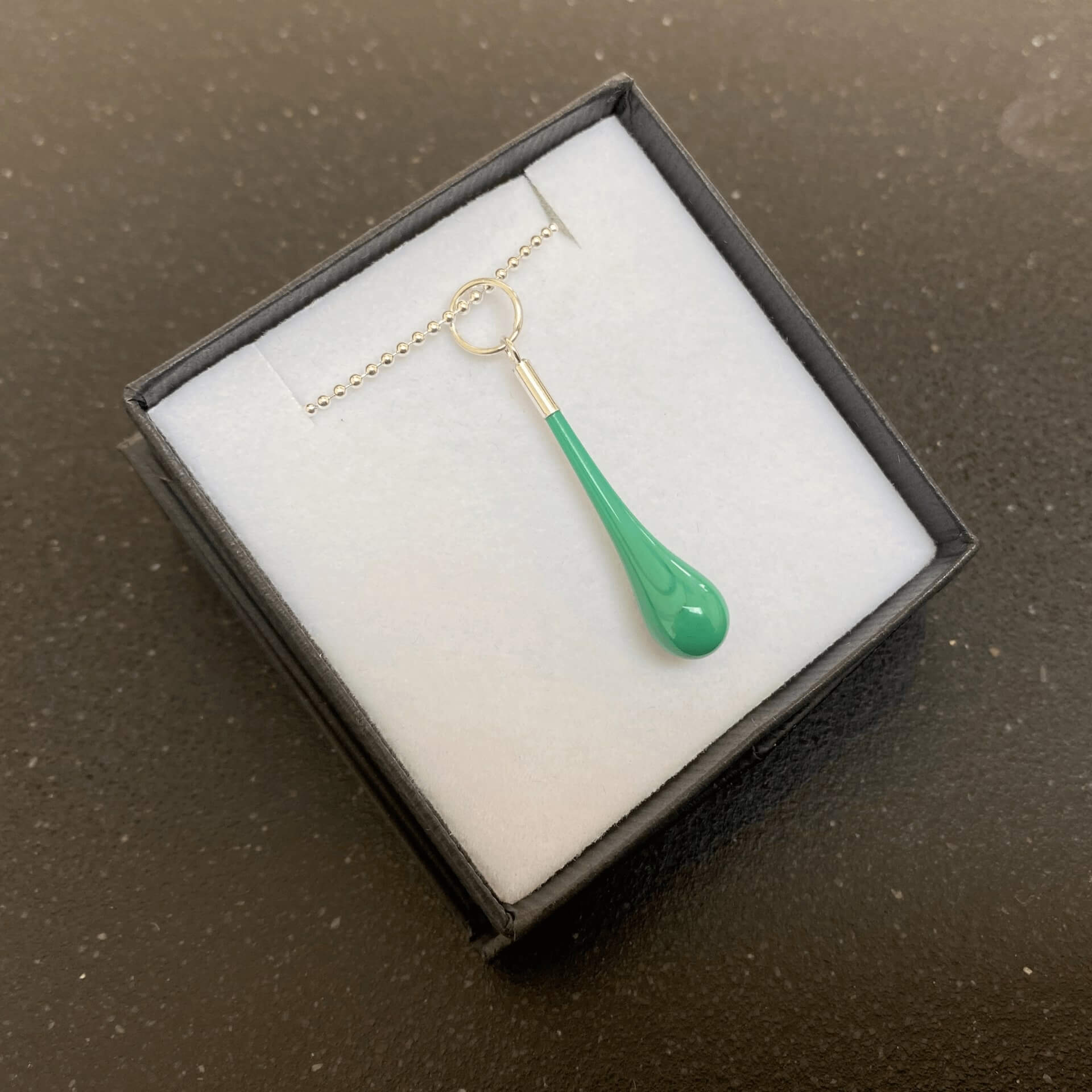 Droplet Necklace | Fern | Wearing Glass